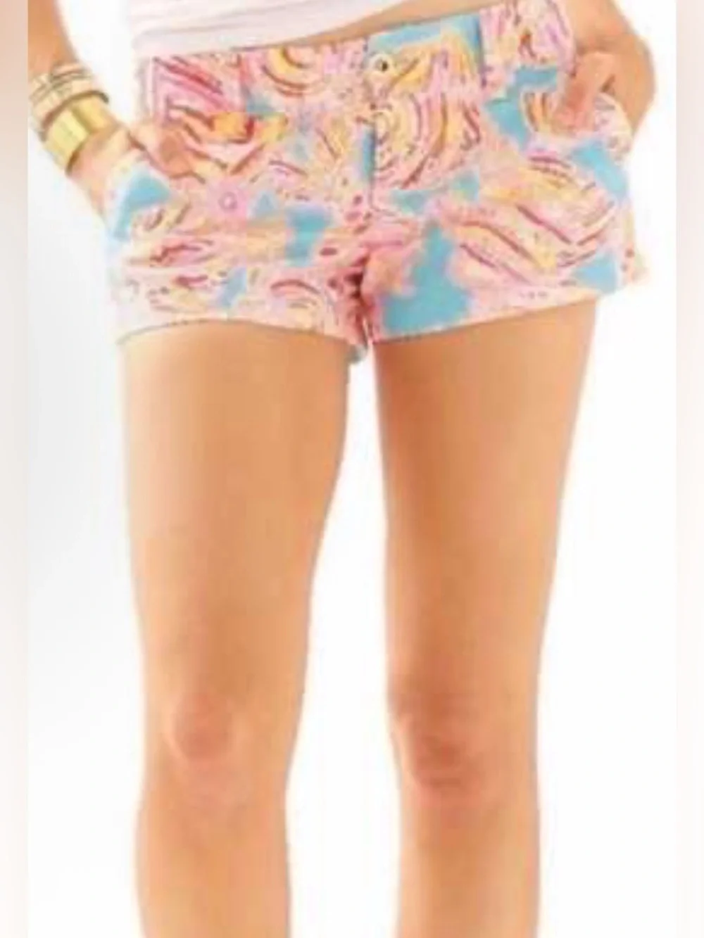Lilly Pulitzer Walsh Shorts Tini Bikini Fish Print Size 4 Cotton